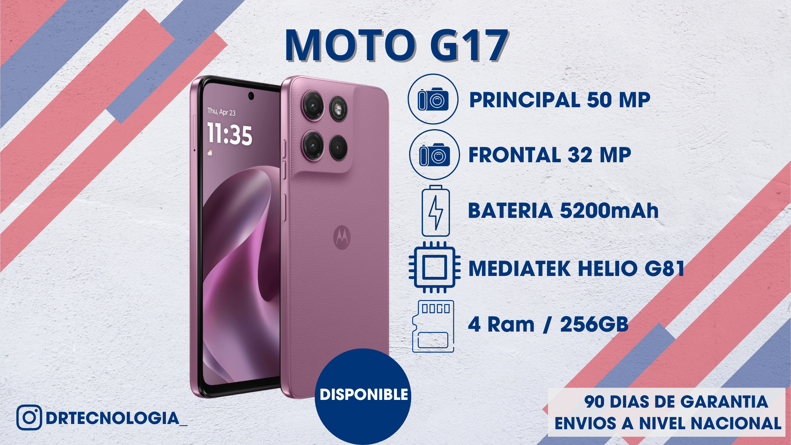 TELEFONO MOTOROLA G17 4/256GB 